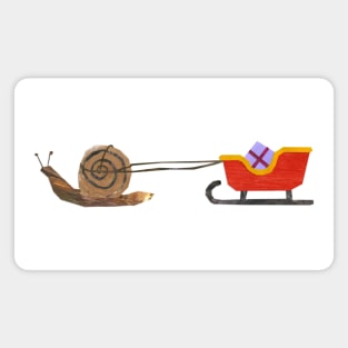 Snail Mail (Christmas sleigh) Magnet